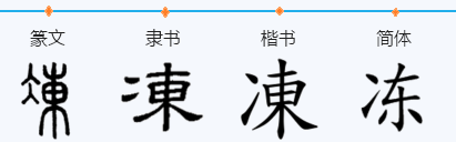 冻 字怎么组词