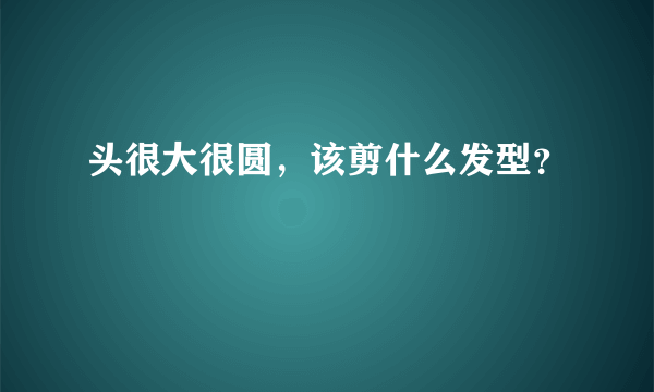 头很大很圆，该剪什么发型？