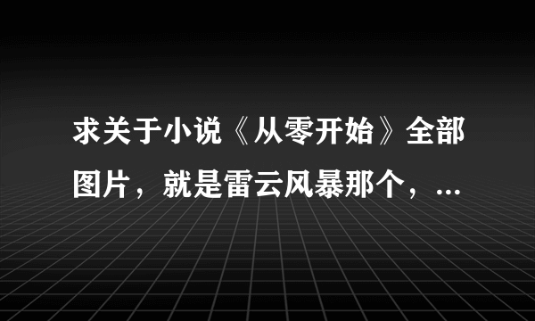 求关于小说《从零开始》全部图片，就是雷云风暴那个，小说主角是紫日那个！要可以进入的详细地址