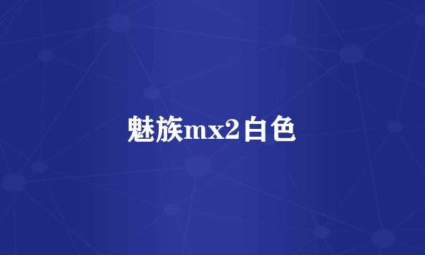 魅族mx2白色