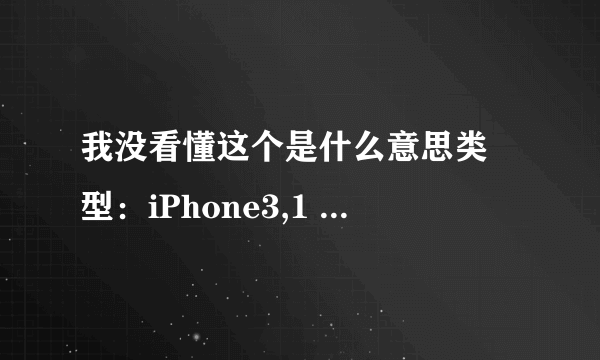 我没看懂这个是什么意思类 型：iPhone3,1 代 号：n90ap 型 号：MD198/MD196 想问问你这东西是行货么