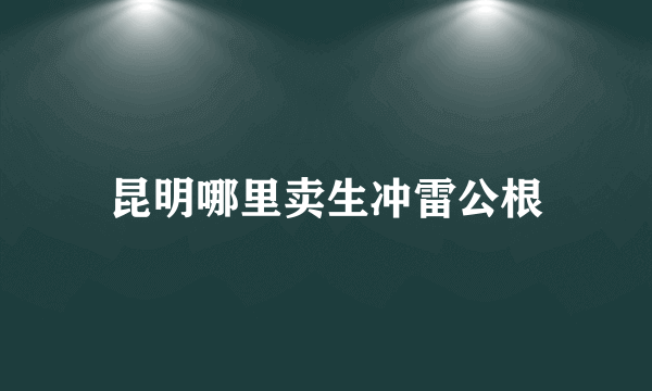 昆明哪里卖生冲雷公根