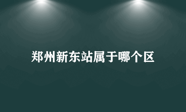 郑州新东站属于哪个区