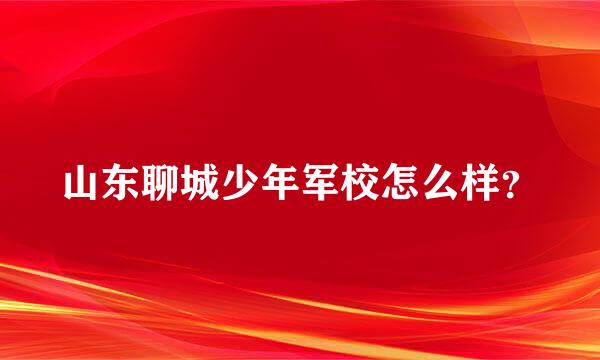 山东聊城少年军校怎么样？