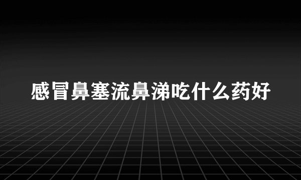 感冒鼻塞流鼻涕吃什么药好