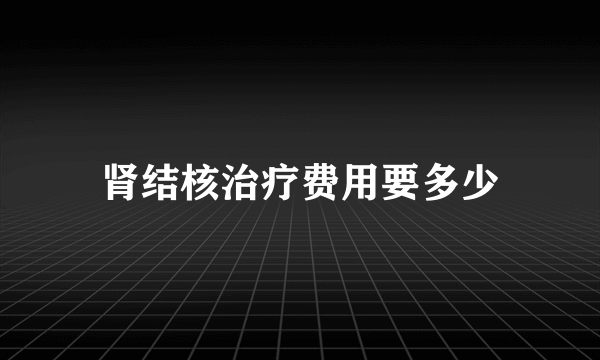 肾结核治疗费用要多少