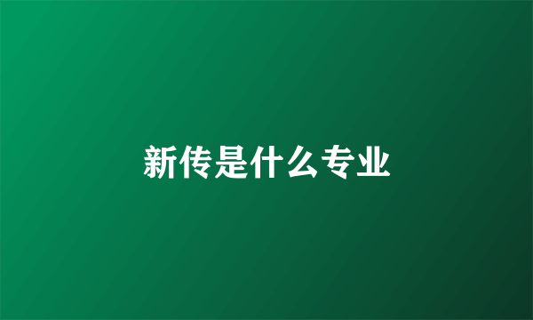 新传是什么专业