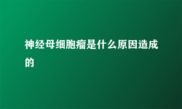 神经母细胞瘤是什么原因造成的