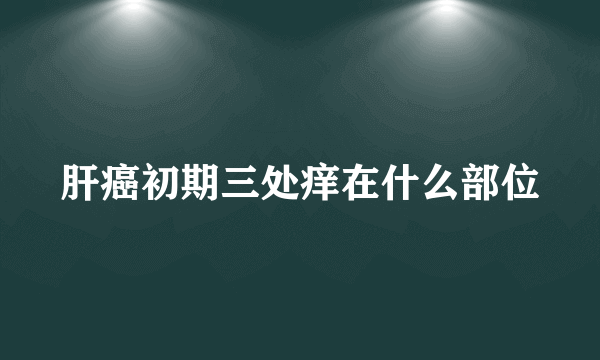 肝癌初期三处痒在什么部位