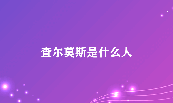 查尔莫斯是什么人