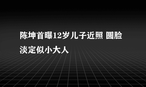 陈坤首曝12岁儿子近照 圆脸淡定似小大人