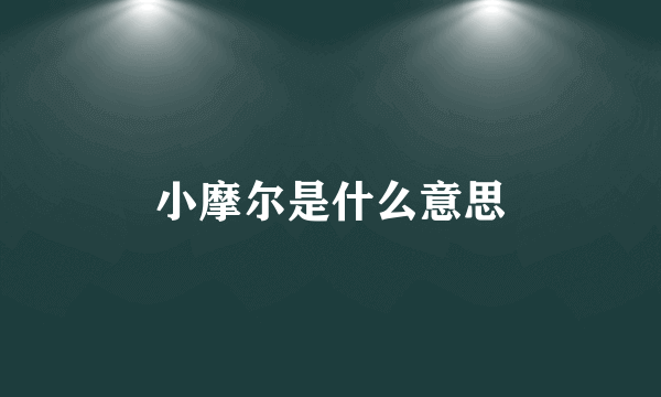 小摩尔是什么意思