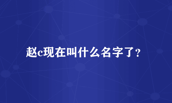 赵c现在叫什么名字了？