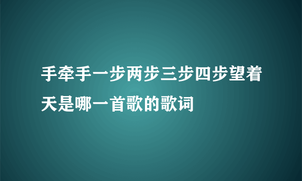 手牵手一步两步三步四步望着天是哪一首歌的歌词