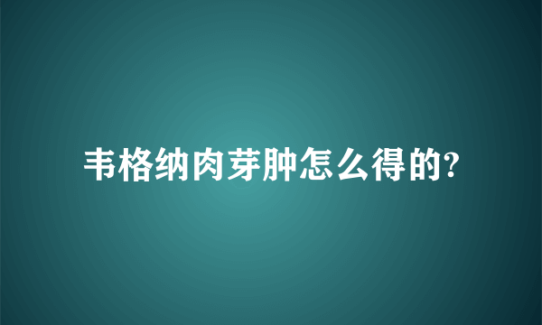 韦格纳肉芽肿怎么得的?