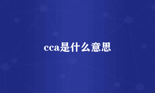 cca是什么意思