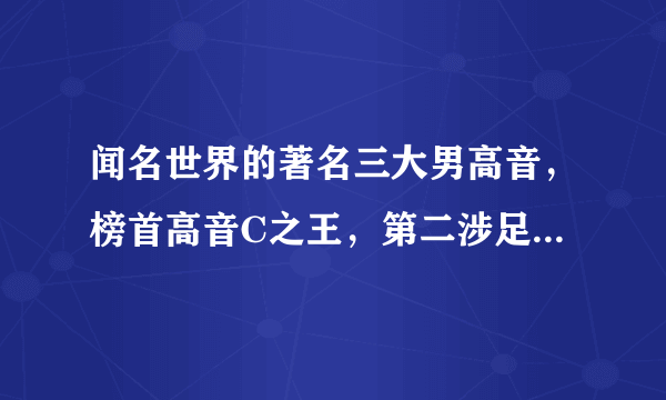 闻名世界的著名三大男高音，榜首高音C之王，第二涉足指挥(多明戈)