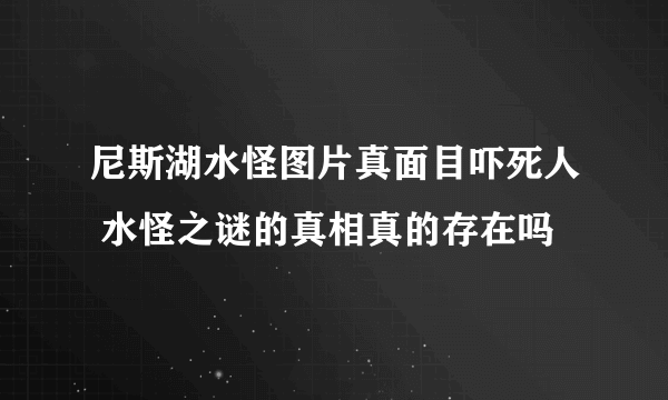 尼斯湖水怪图片真面目吓死人 水怪之谜的真相真的存在吗