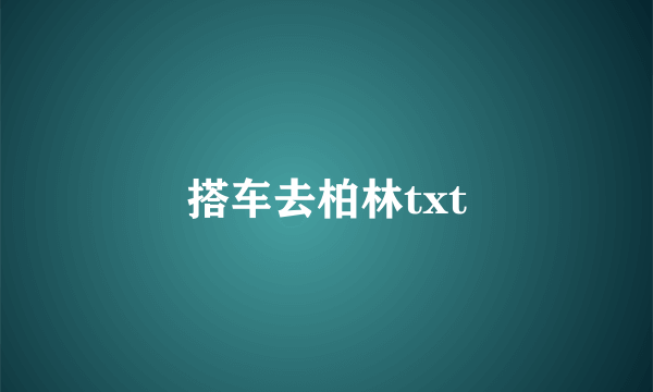 搭车去柏林txt