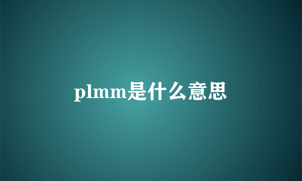 plmm是什么意思