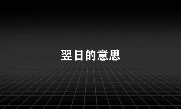 翌日的意思