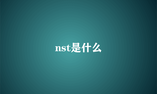 nst是什么