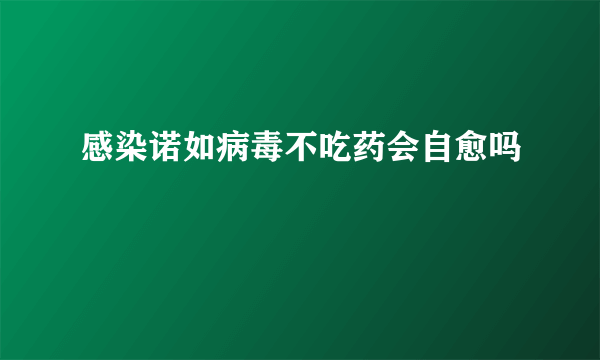 感染诺如病毒不吃药会自愈吗