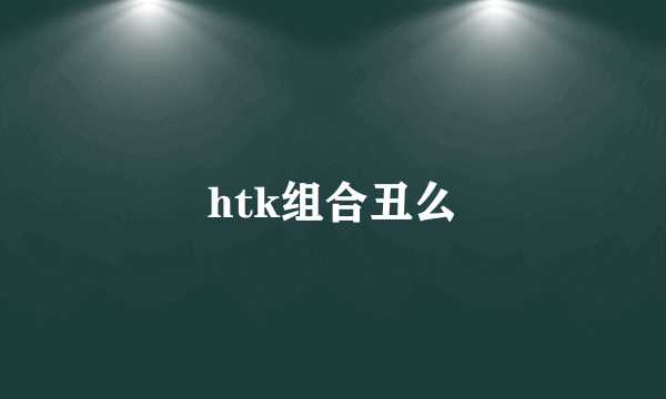 htk组合丑么