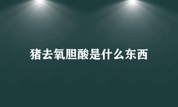 猪去氧胆酸是什么东西