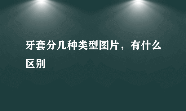 牙套分几种类型图片，有什么区别