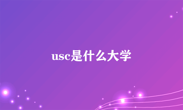 usc是什么大学