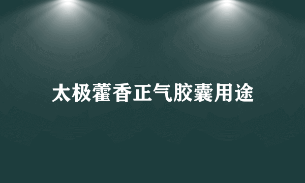 太极藿香正气胶囊用途