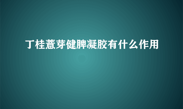 丁桂薏芽健脾凝胶有什么作用