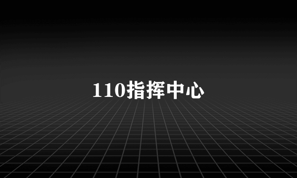 110指挥中心