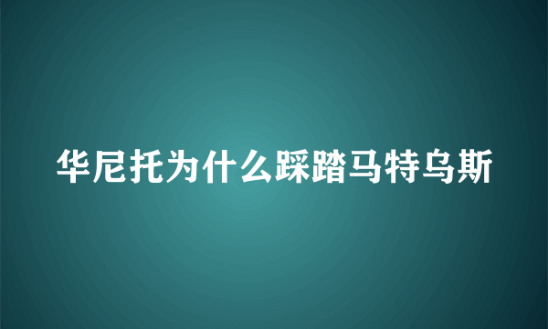 华尼托为什么踩踏马特乌斯