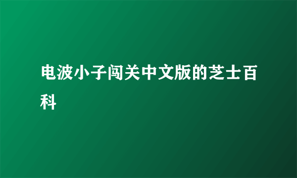 电波小子闯关中文版的芝士百科