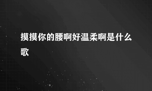 摸摸你的腰啊好温柔啊是什么歌