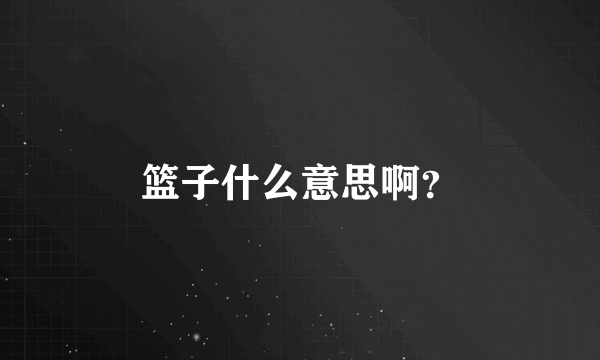 篮子什么意思啊？