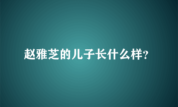 赵雅芝的儿子长什么样？