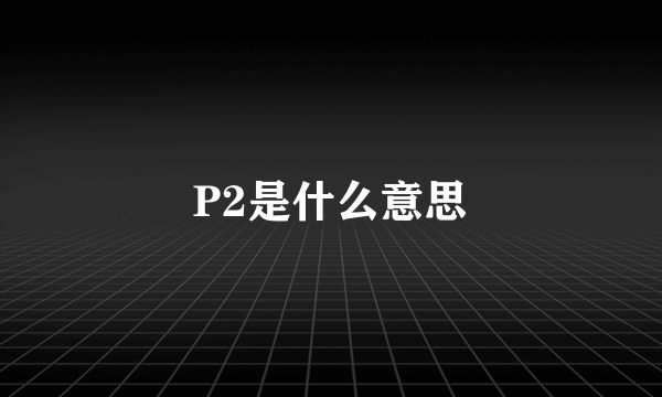 P2是什么意思