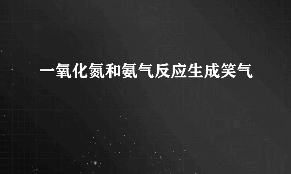 一氧化氮和氨气反应生成笑气