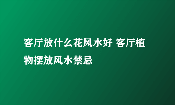 客厅放什么花风水好 客厅植物摆放风水禁忌