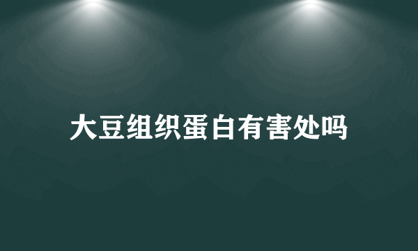 大豆组织蛋白有害处吗