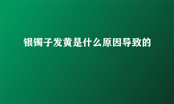 银镯子发黄是什么原因导致的