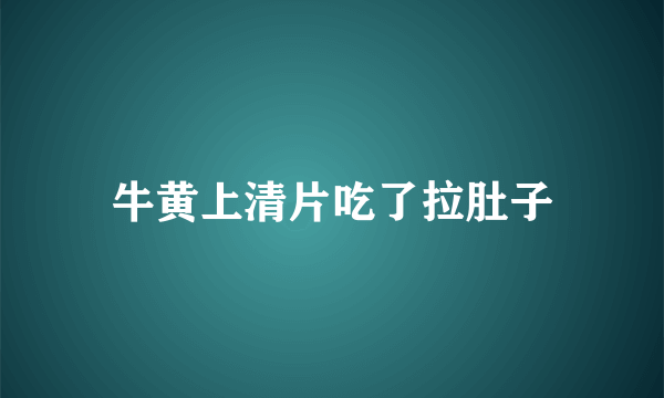 牛黄上清片吃了拉肚子