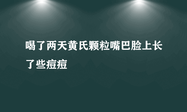 喝了两天黄氏颗粒嘴巴脸上长了些痘痘