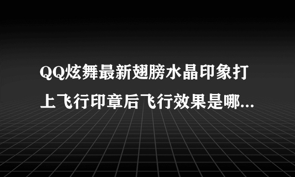 QQ炫舞最新翅膀水晶印象打上飞行印章后飞行效果是哪一种知道么?