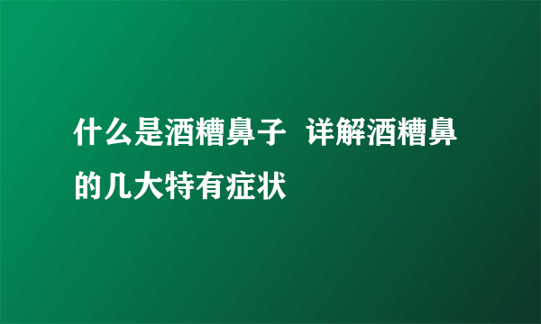 什么是酒糟鼻子  详解酒糟鼻的几大特有症状