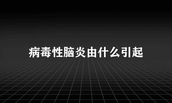 病毒性脑炎由什么引起