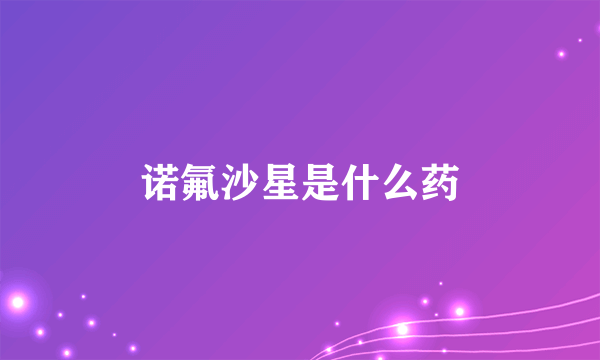 诺氟沙星是什么药